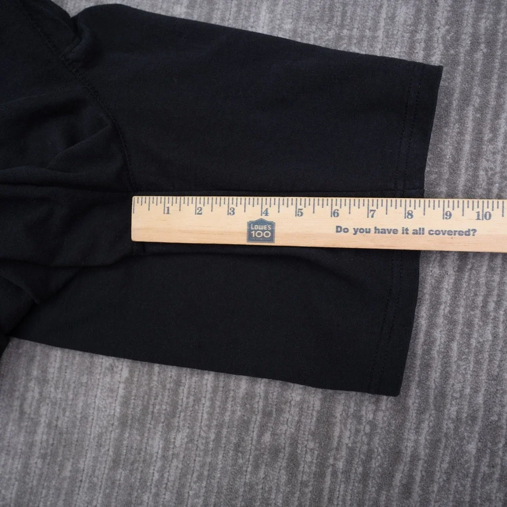 Eddie Bauer Lounge Shorts Mens Large Black Cotton Blend Drawstring Zip Pockets